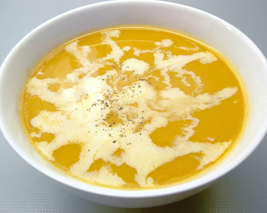 the finished soup