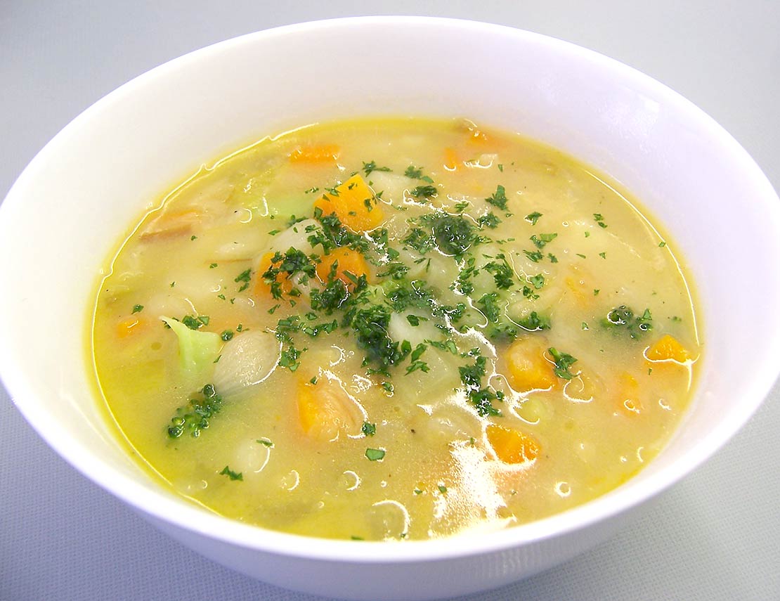 the finished soup