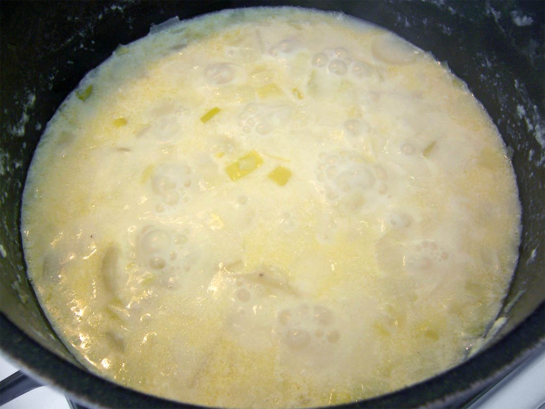 cooking the potato