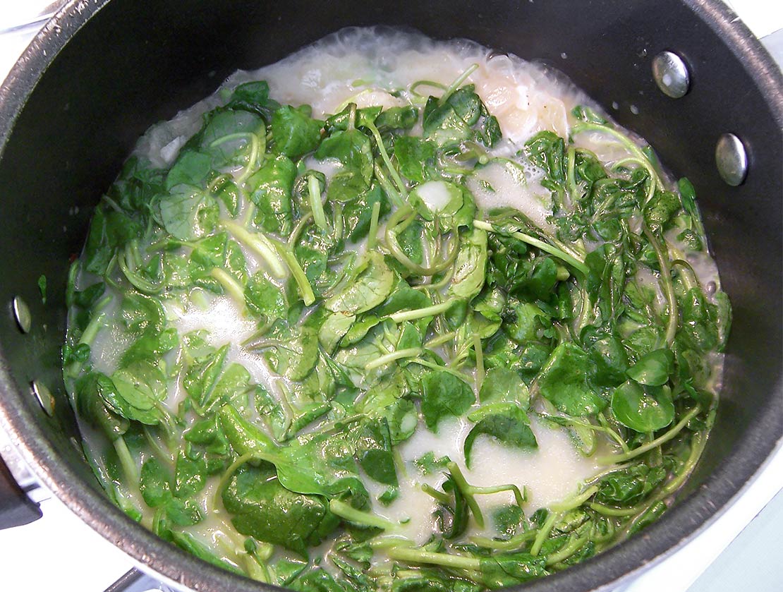 wilted watercress