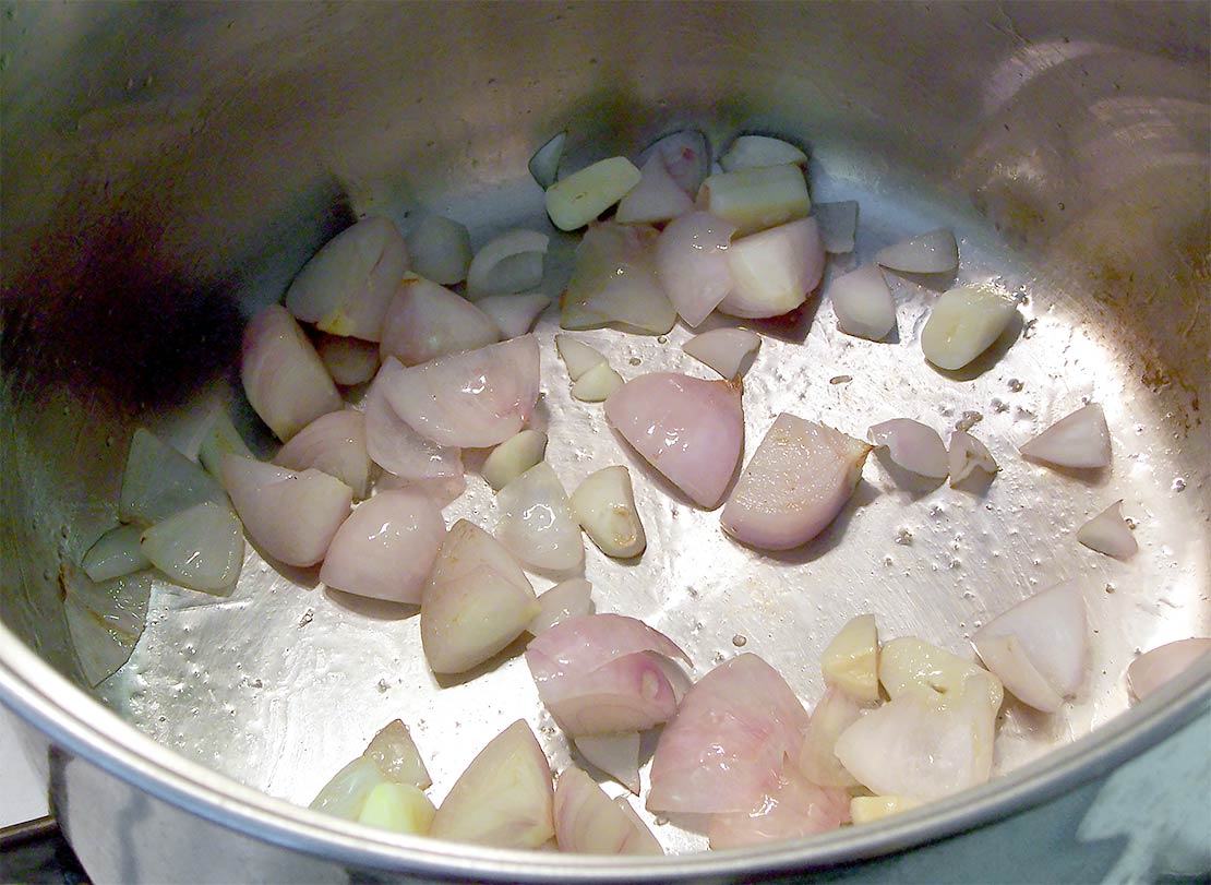 browning the shallot