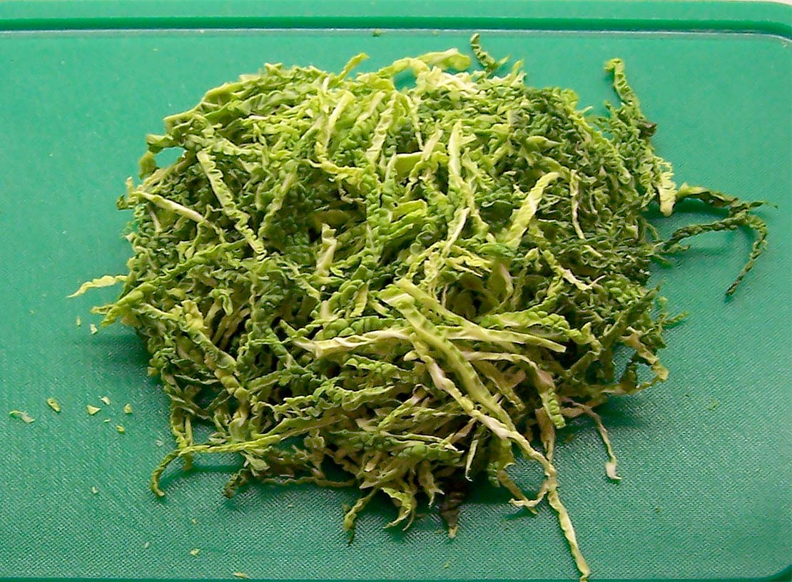 finely shredded cabbage