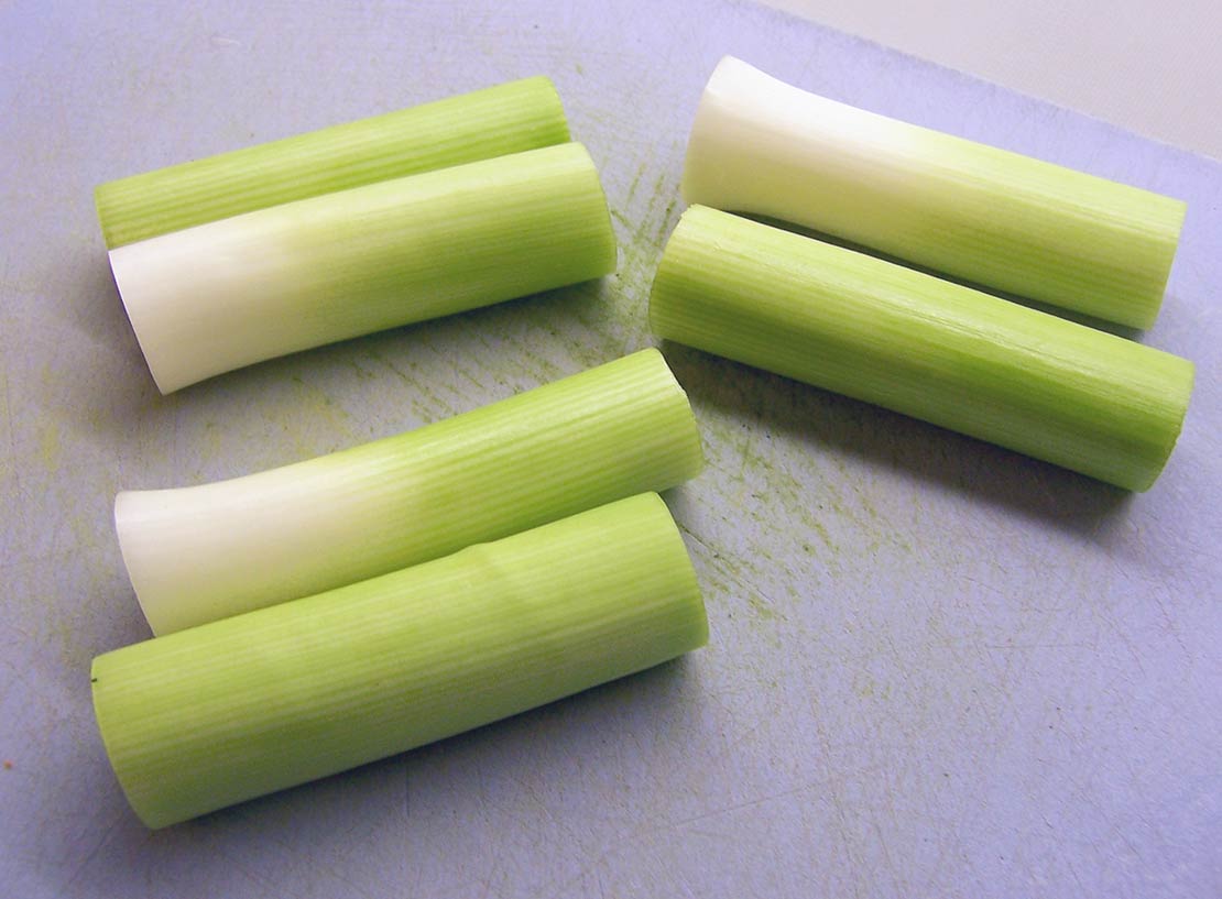 chopped leeks