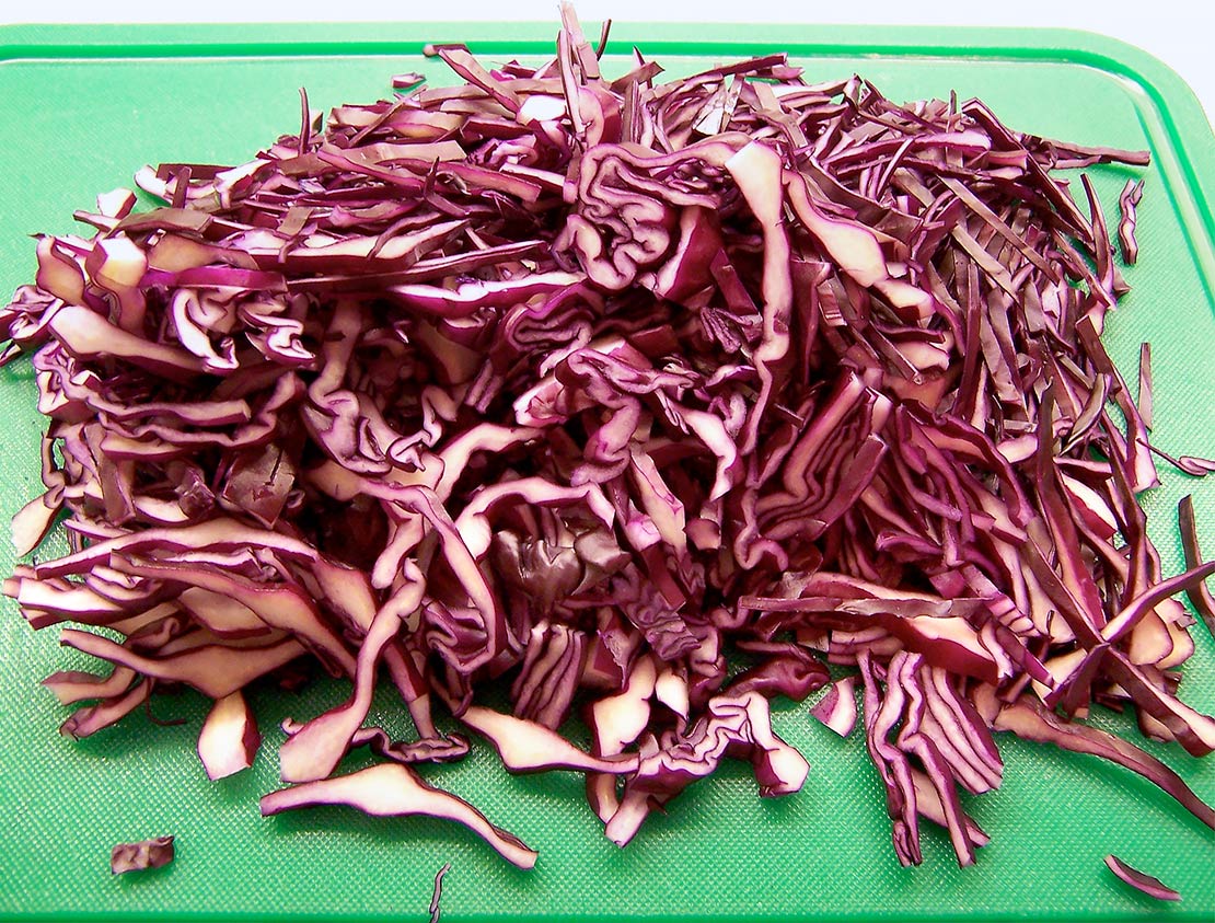 sliced cabbage