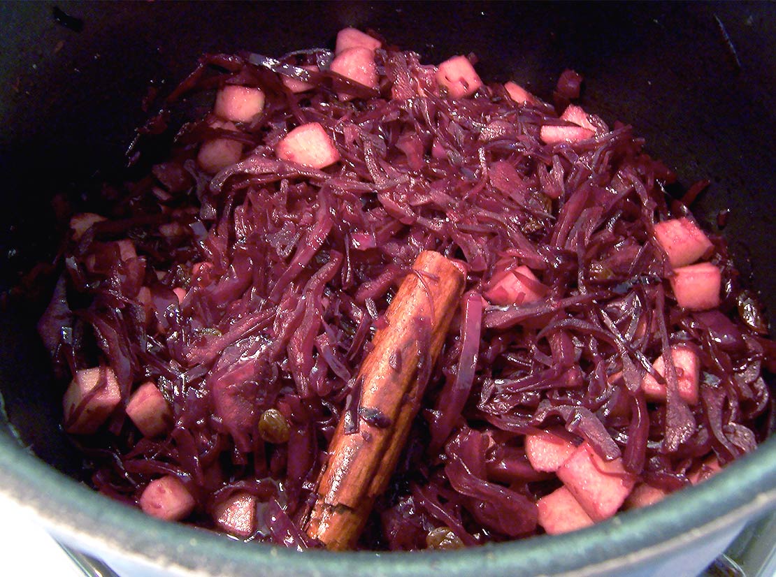 all the ingredients in the pan