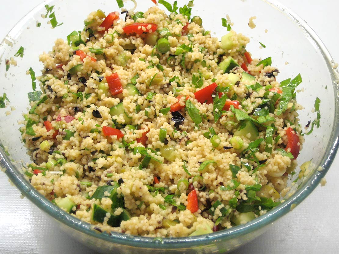 mixing it all together in a bowl