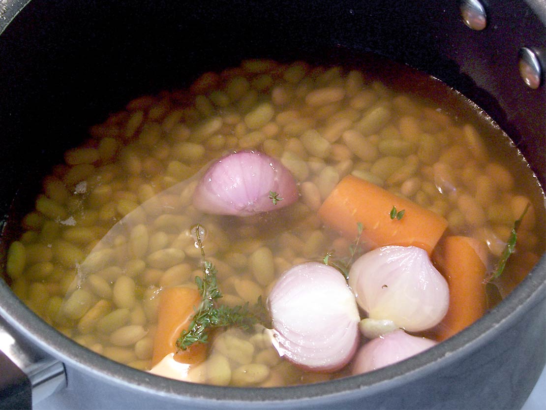 cooking the beans