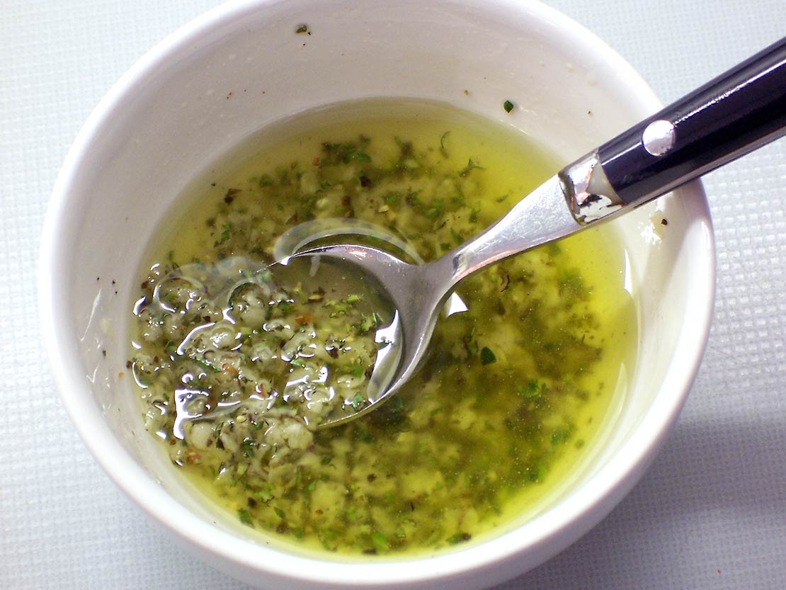 the garlic mixture