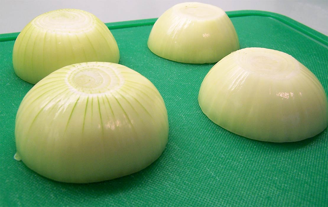 cutting the onion