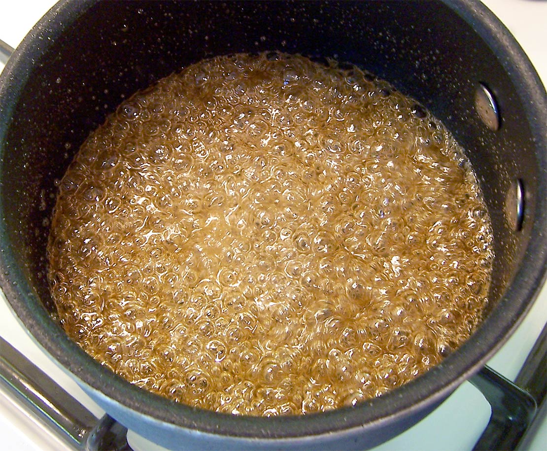 making the caramel