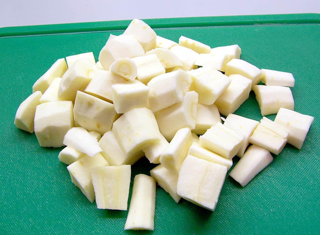 chopped parsnips