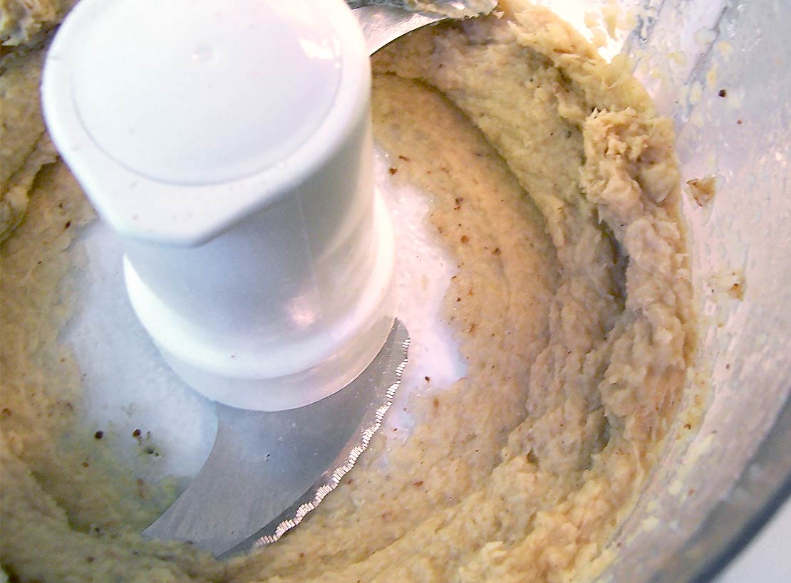 blending the parsnips