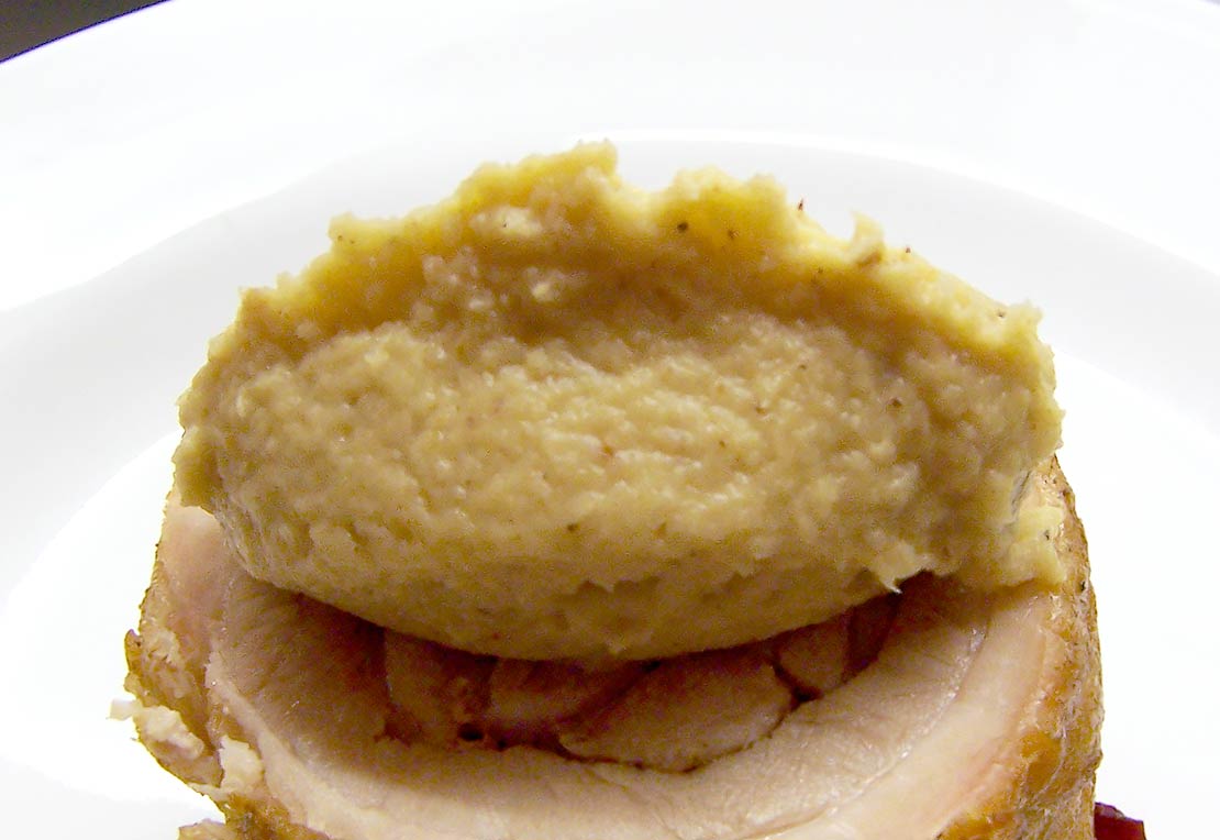 the finished parsnip purée