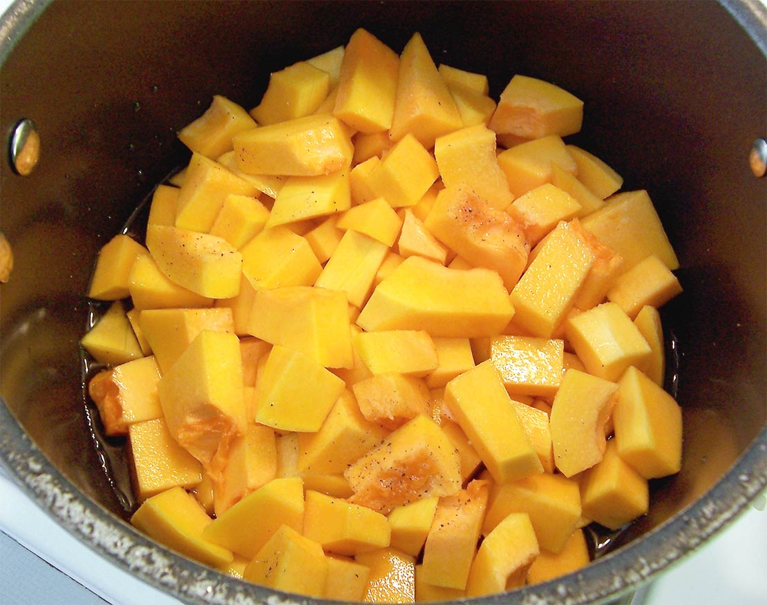 chopped pumpkin