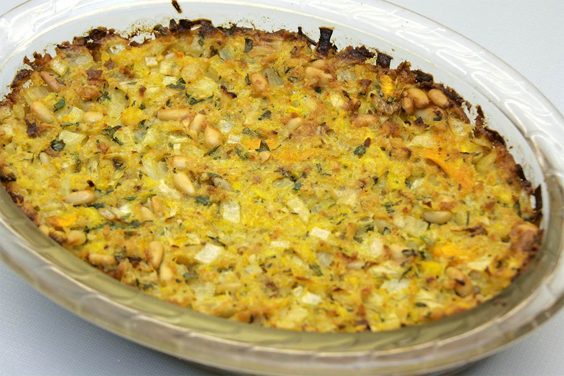 the cooked pumpkin stuffing