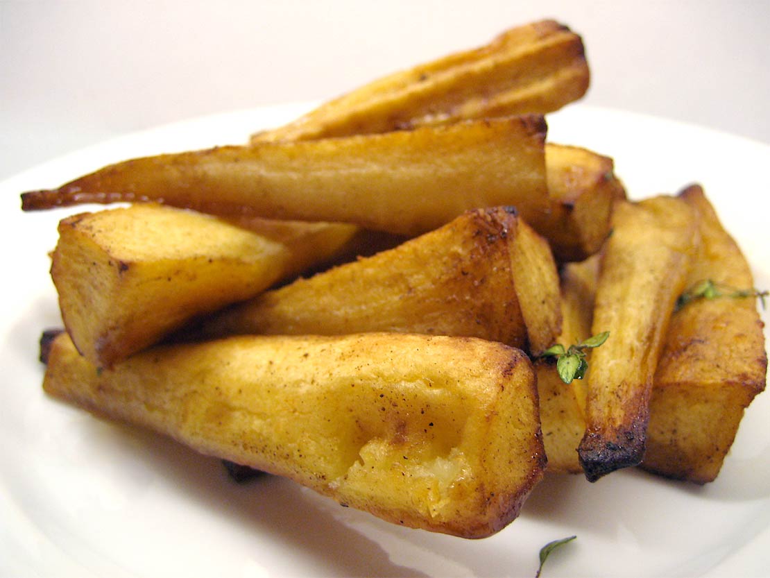 the finished parsnips