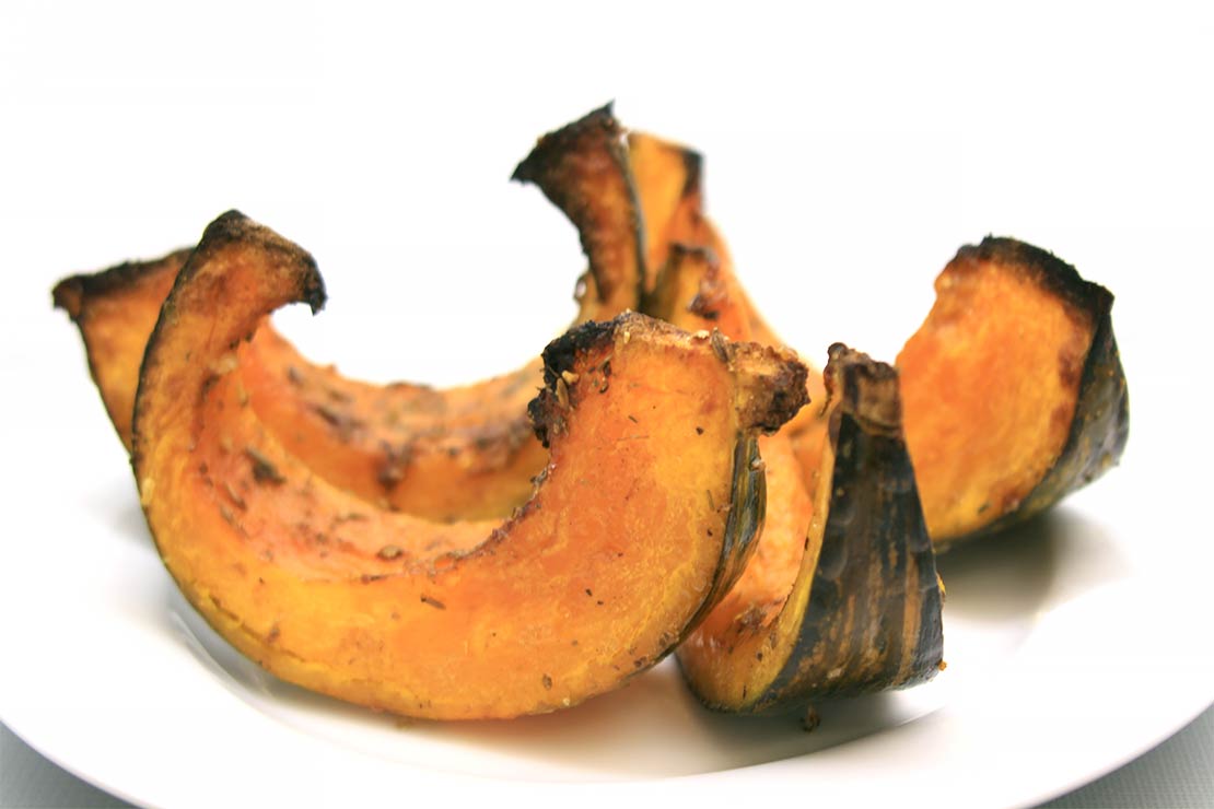 the finished roasted spiced squash