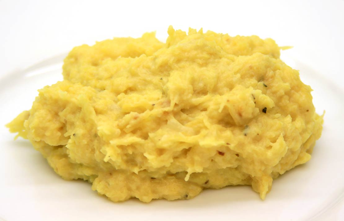 the finished mashed squash