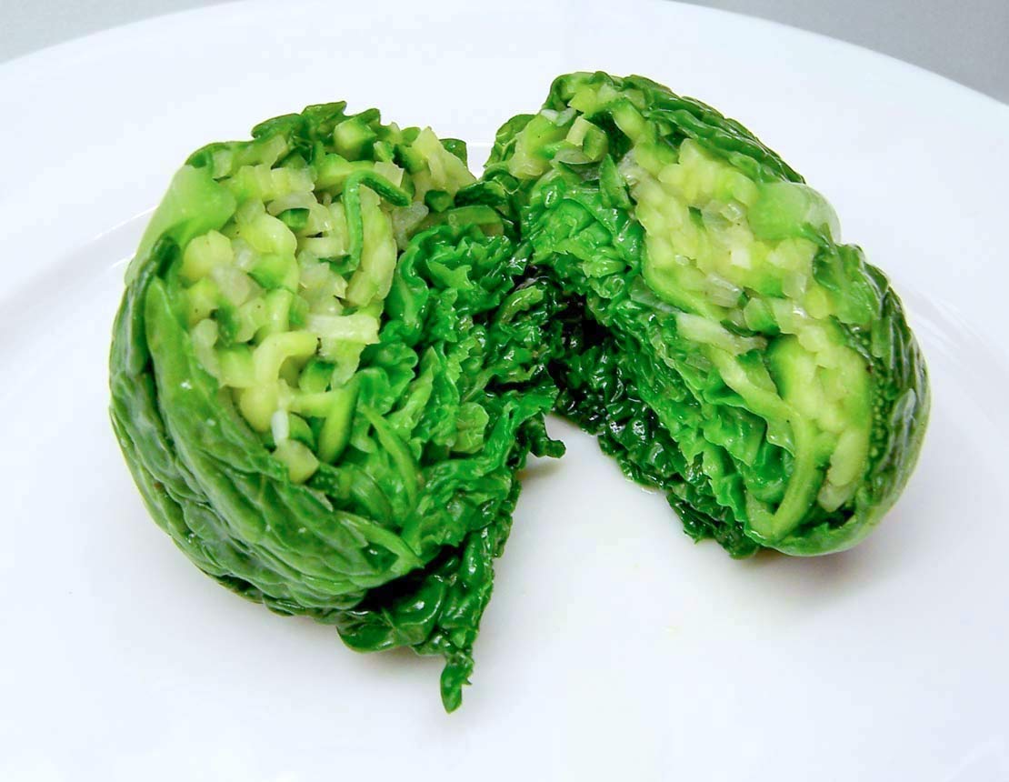 The finished stuffed cabbage