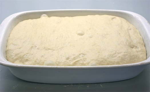 the dough after the second rise