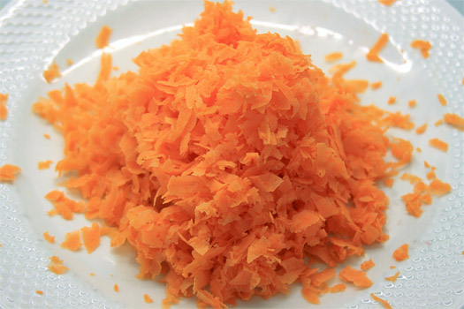 the grated carrot