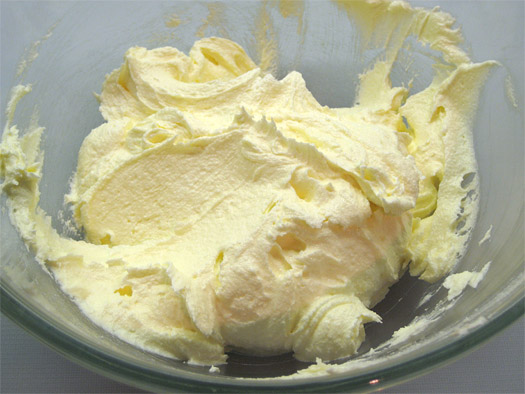the creamed butter and sugar