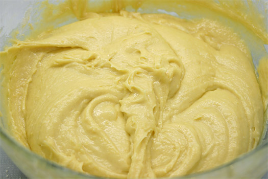 the cake batter