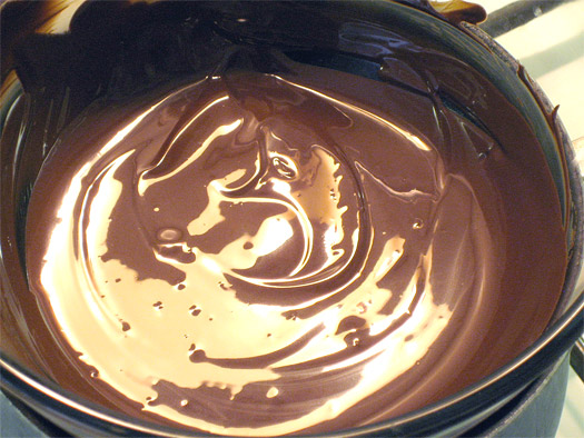 melting the chocolate