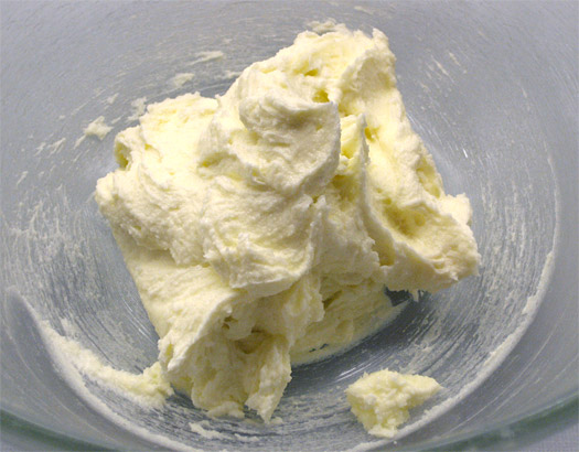 the creamed butter and sugar