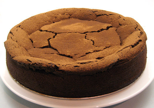 the torte dusted with cocao powder