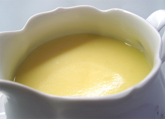 the finished custard