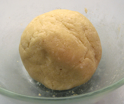 the mixed dough