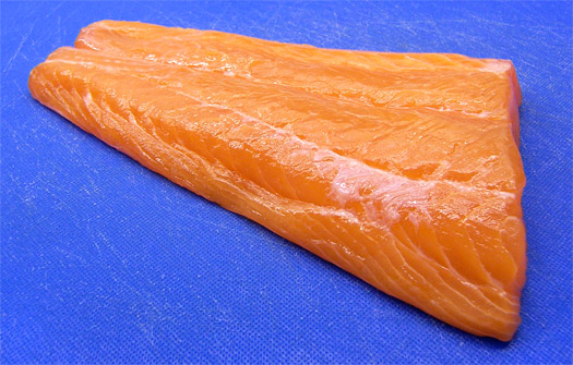 the prepared salmon