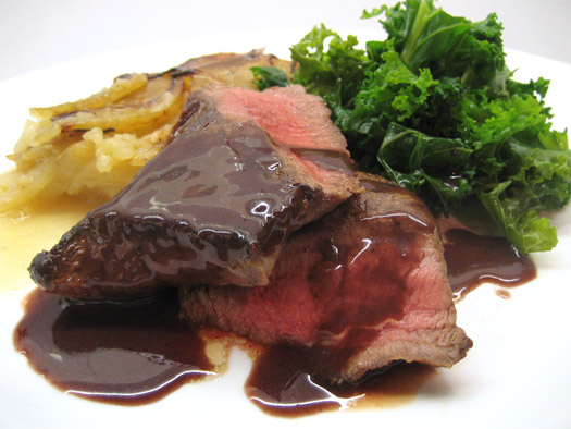 the cooked venison