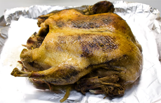 the duck after the slow cooking