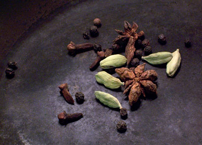 dry fry the spices