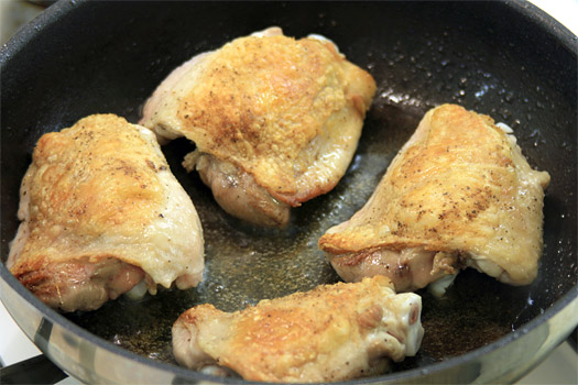 browning the chicken