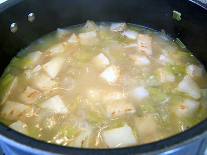 cooking the potato