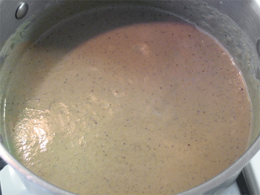 the blended soup