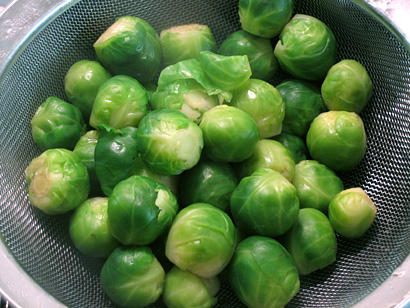 boiling the brussel sprouts