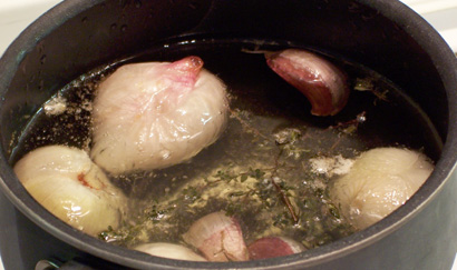 cooking the shallot